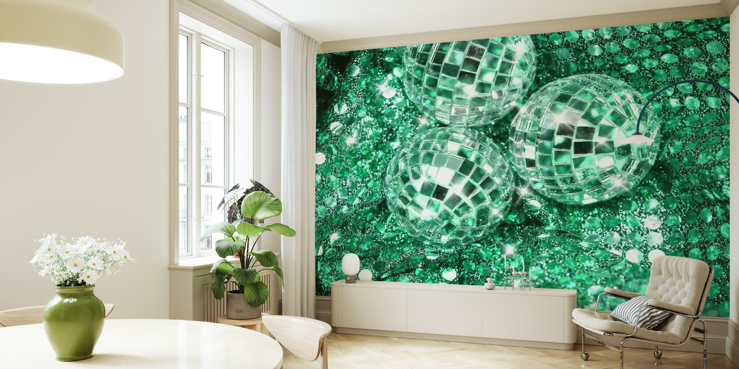 Vibrerende Disco Balls Glam 9 i et rom